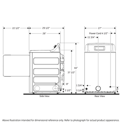 GE APPLIANCES GTX52GASPWB GE 6.2 cu. ft. Capacity Gas Dryer with Up To 120 ft. Venting and 5-yr Limited Warranty White - GTX52GASPWB