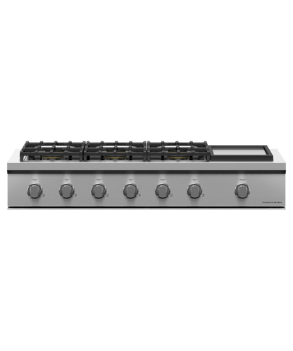 FISHER & PAYKEL CPV3486GDN 48" Series 9 6 Burner Gas with Griddle Rangetop in Stainless Steel - CPV3486GDN