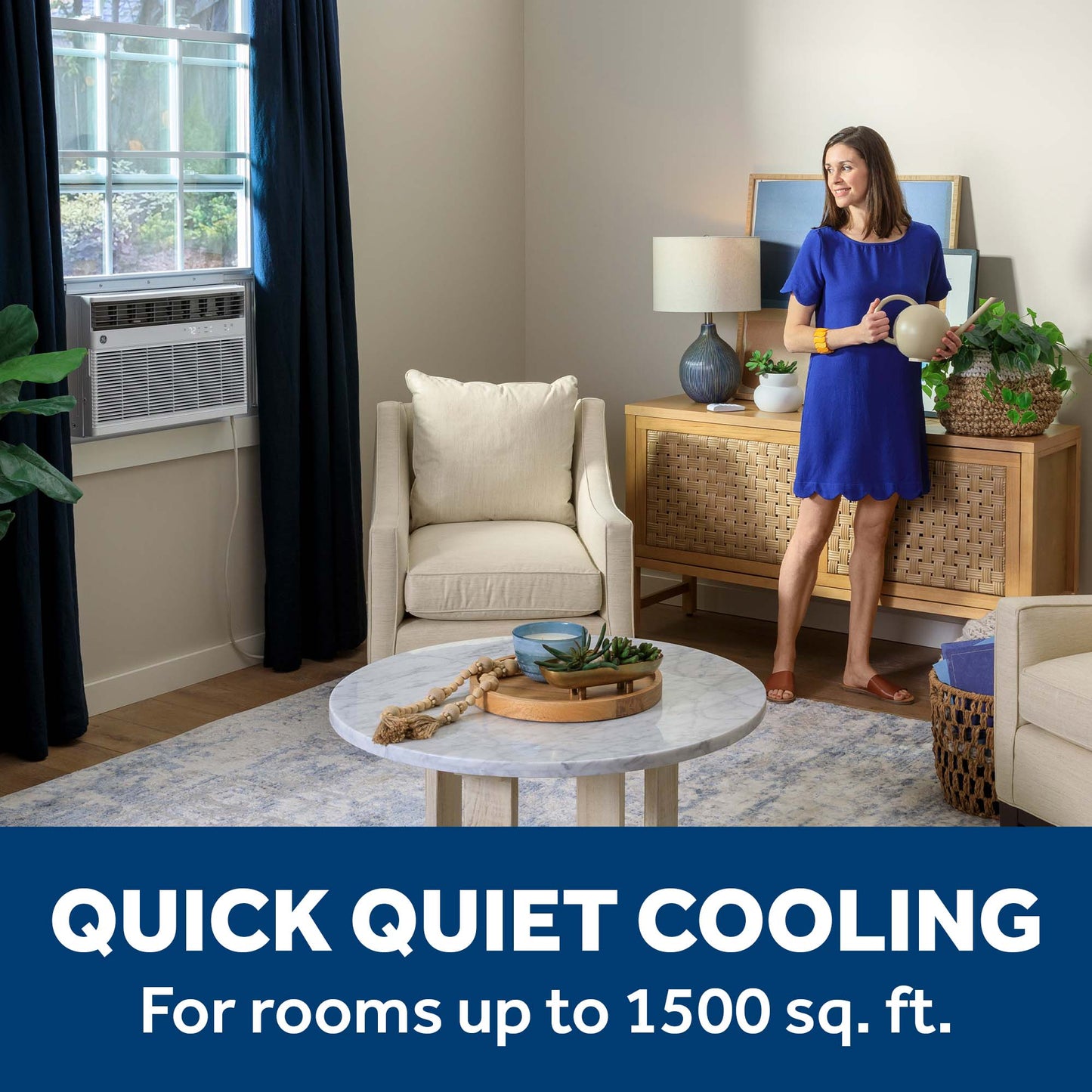 GE APPLIANCES AWGH24WWF GE® 24,000 BTU Smart Heat/Cool Electronic Window Air Conditioner for Extra-Large Rooms up to 1,500 sq. ft. White - AWGH24WWF
