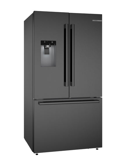 BOSCH B36FD52SNB 500 Series, French Door Bottom freezer, multi door, 36'', Black inox-antifingerprint, Total No Frost Black in Stainless Steel - B36FD52SNB