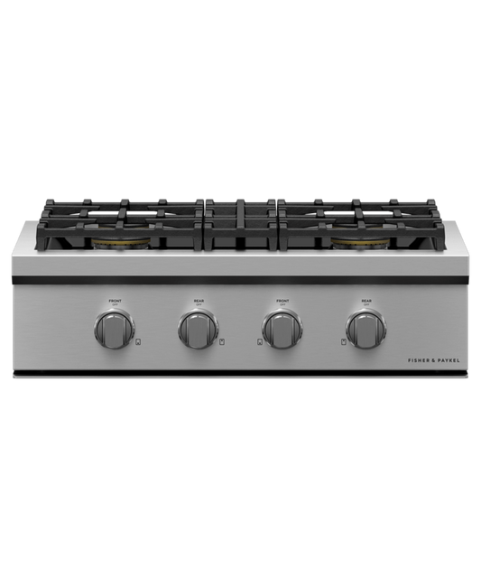 FISHER & PAYKEL CPV3304N 30" Series 9 4 Burner Gas Rangetop in Stainless Steel - CPV3304N