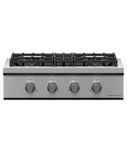 FISHER & PAYKEL CPV3304N 30" Series 9 4 Burner Gas Rangetop in Stainless Steel - CPV3304N