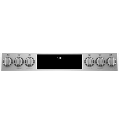 CAFE  30" Smart Slide-In, Front-Control, Dual-Fuel Range with Warming Drawer in Stainless Steel - C2S900P2MS1