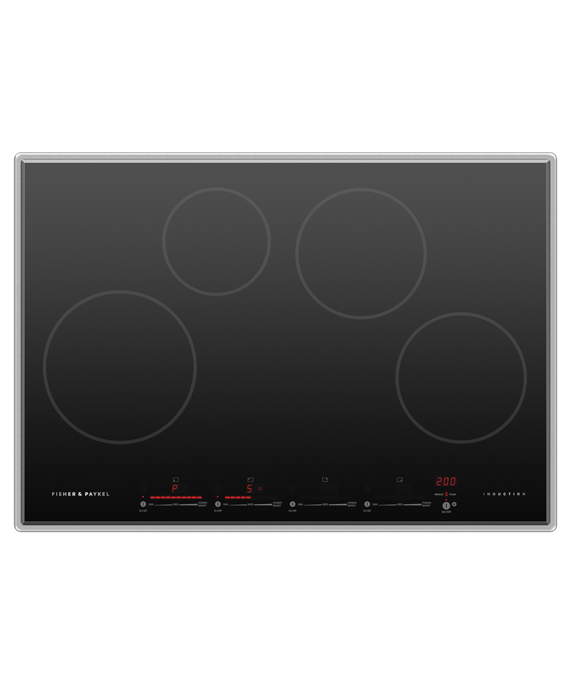 FISHER & PAYKEL CI304PTX4 30" Series 7 4 Zone Induction Cooktop Black - CI304PTX4