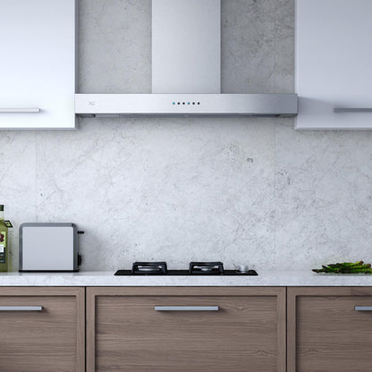 XO APPLIANCE XOR30SC 30" CCC 600/395 CFM Sleek Contemporary Italian Made Wall Mount Hood in Stainless Steel - XOR30SC