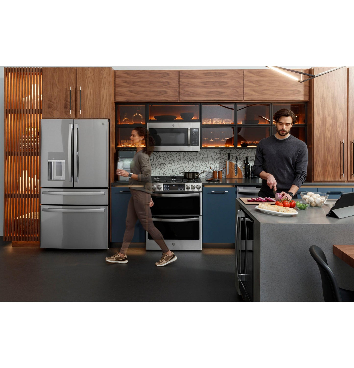 GE APPLIANCES PGS960YPFS GE Profile™ 30" Smart Slide-In Front-Control Gas Double Oven Convection Fingerprint Resistant Range in Stainless Steel - PGS960YPFS