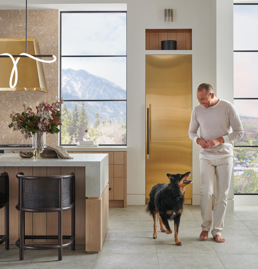 MONOGRAM Monogram 36" RH Column Panel Brass Designer Collection Brass - ZK1BN364VRH