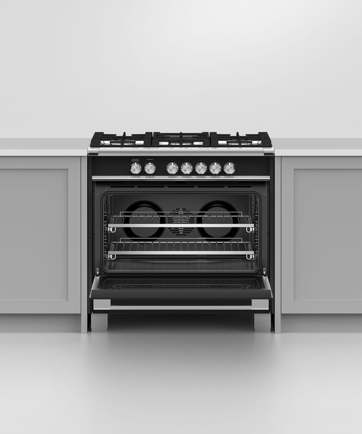 FISHER & PAYKEL OR36SCG4B1 36" Series 7 Classic 5 Burner Gas Range Black - OR36SCG4B1