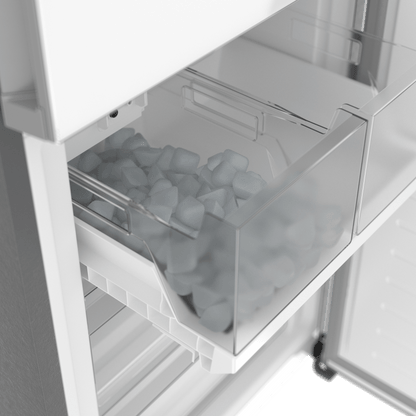 BOSCH B24CB80ESW 800 Series, free-standing fridge-freezer with freezer at bottom, glass door, 24'', White, Total No Frost White - B24CB80ESW