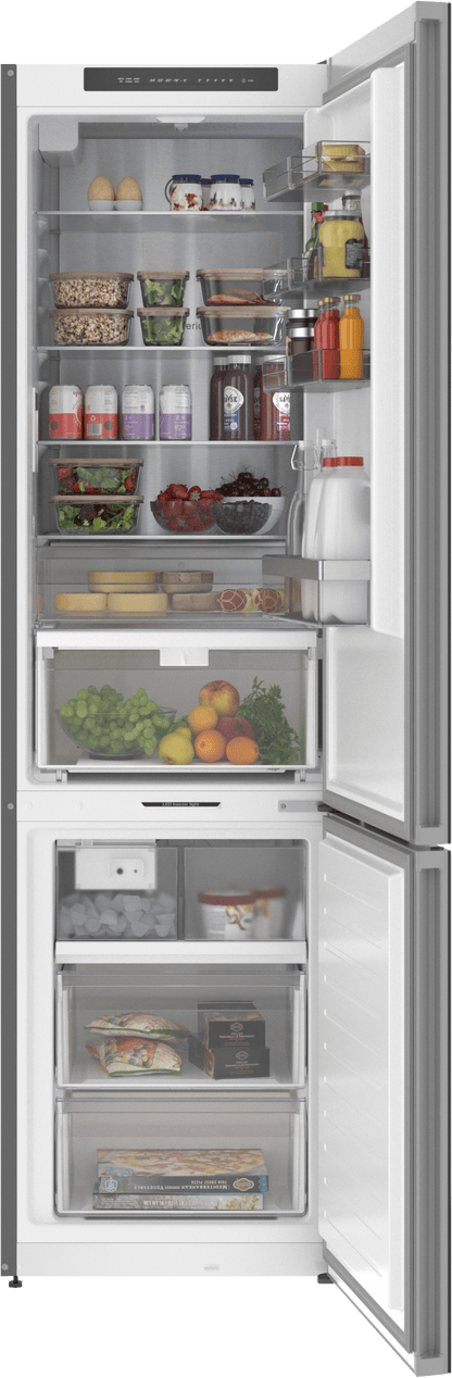 BOSCH B24CB80ESB 800 Series, free-standing fridge-freezer with freezer at bottom, glass door, 24'', Black, Total No Frost Black - B24CB80ESB