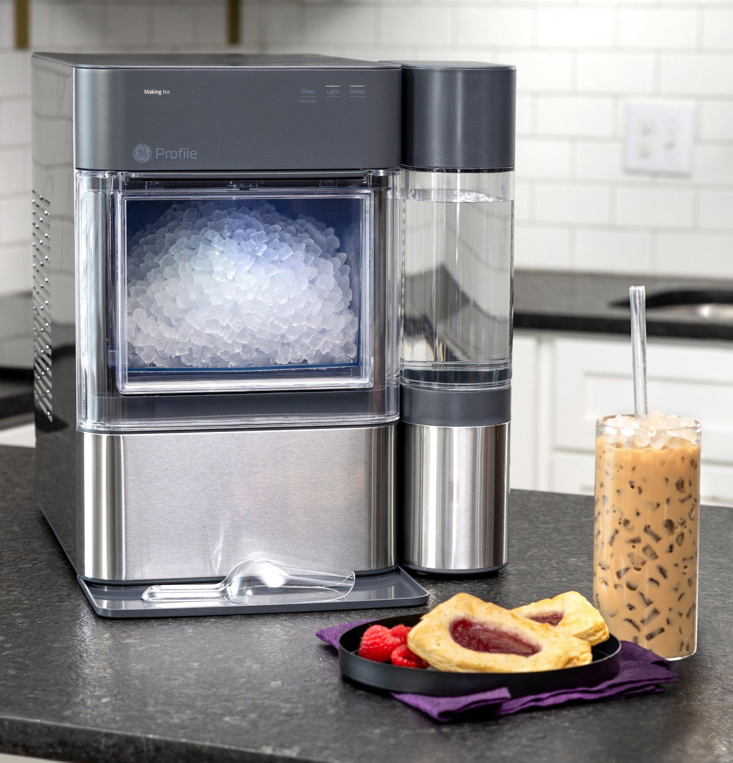 GE APPLIANCES Profile Opal 2.0 Nugget Ice Maker with Side Tank in Stainless Steel - XPIO13SCSS
