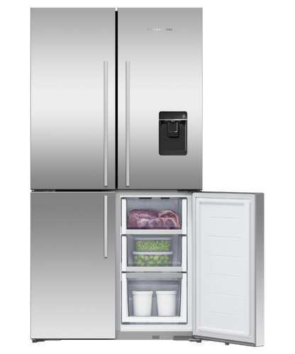 FISHER & PAYKEL RF203QDUVX1 18.9 cu ft Series 7 Quad Door Refrigerator Freezer in Stainless Steel - RF203QDUVX1