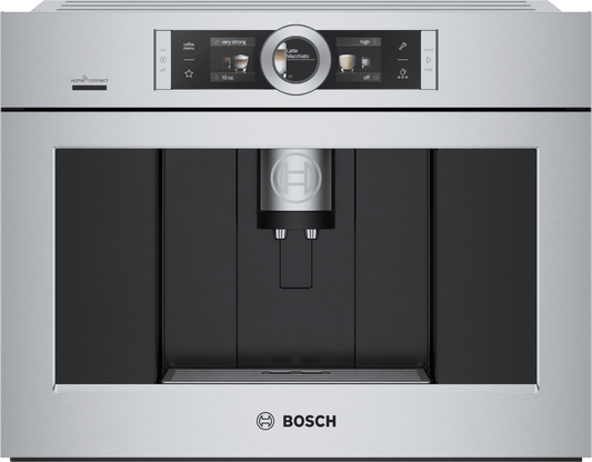BOSCH BCM8450UC 800 Series, Built-In Fully Automatic Coffee Machine, Stainless steel, Removable water tank in Stainless Steel - BCM8450UC