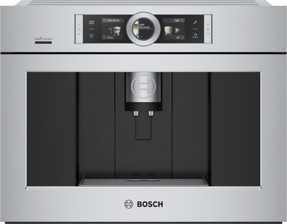 BOSCH BCM8450UC 800 Series, Built-In Fully Automatic Coffee Machine, Stainless steel, Removable water tank in Stainless Steel - BCM8450UC