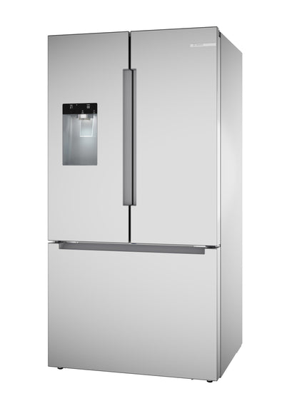 BOSCH B36FD10ENS 100 Series, French Door Bottom freezer, multi door, 36'', Brushed steel (with anti-fingerprint), Total No Frost in Stainless Steel - B36FD10ENS