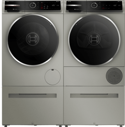 BOSCH WQB245AXUC 800 Series, heat pump dryer, Silver inox Silver