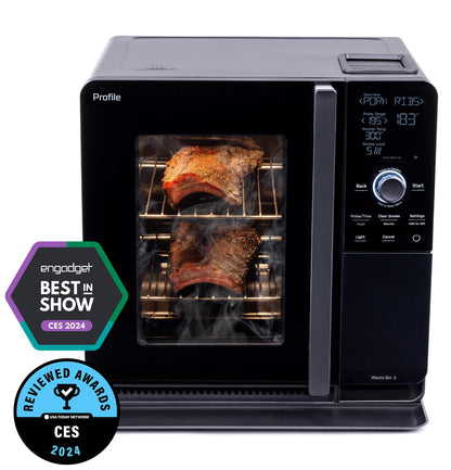 GE APPLIANCES P9SBAAS6VBB GE Profile™ Smart Indoor Pellet Smoker Black - P9SBAAS6VBB