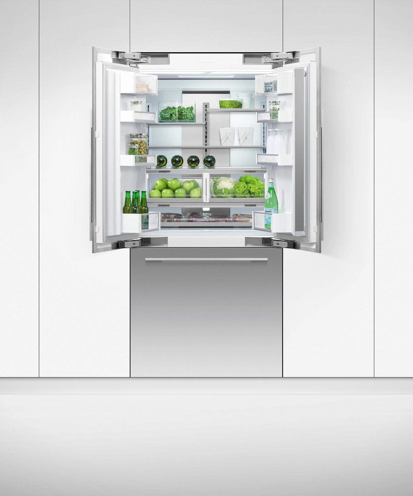 FISHER & PAYKEL RS36A80J1N 36" Series 7 Integrated French Door Refrigerator Freezer Custom Panel Ready - RS36A80J1N