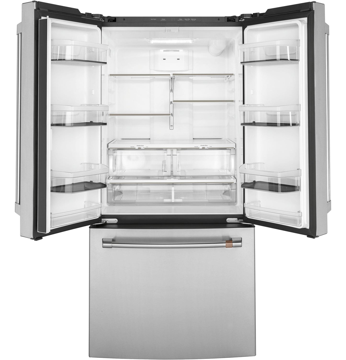 CAFE CWE19SP2NS1 CAFé™ ENERGY STAR® 18.6 Cu. Ft. Counter-Depth French-Door Refrigerator in Stainless Steel - CWE19SP2NS1