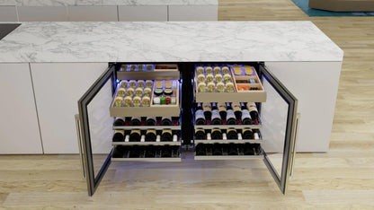 XO APPLIANCE XOU24WWGOR Wine and Weed 24" Panel Ready Glass, Right Hinge Custom Panel Ready - XOU24WWGOR