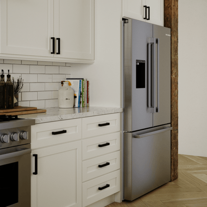 BOSCH B36CD52SNS 500 Series, French Door Bottom freezer, multi door, 36'', Brushed steel (with anti-fingerprint), Total No Frost in Stainless Steel - B36CD52SNS