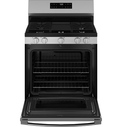 GE APPLIANCES 30" Free-Standing Gas Range with Crisp Mode in Stainless Steel - GGF500PVSS