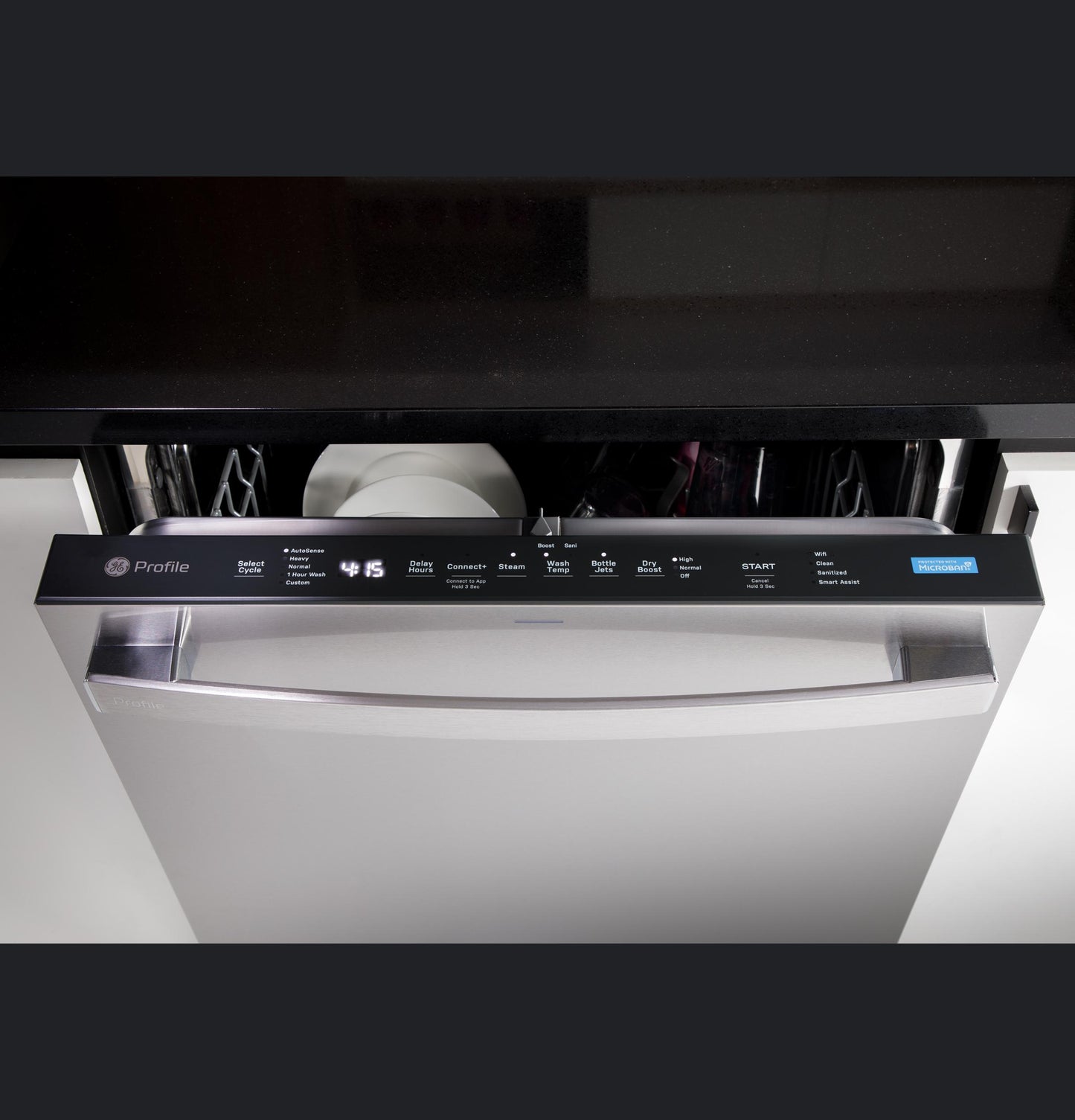 GE APPLIANCES PDT715SYVFS GE Profile™ ENERGY STAR® Fingerprint Resistant Top Control Stainless Interior Dishwasher with Microban™ Antimicrobial Technology in Stainless Steel - PDT715SYVFS