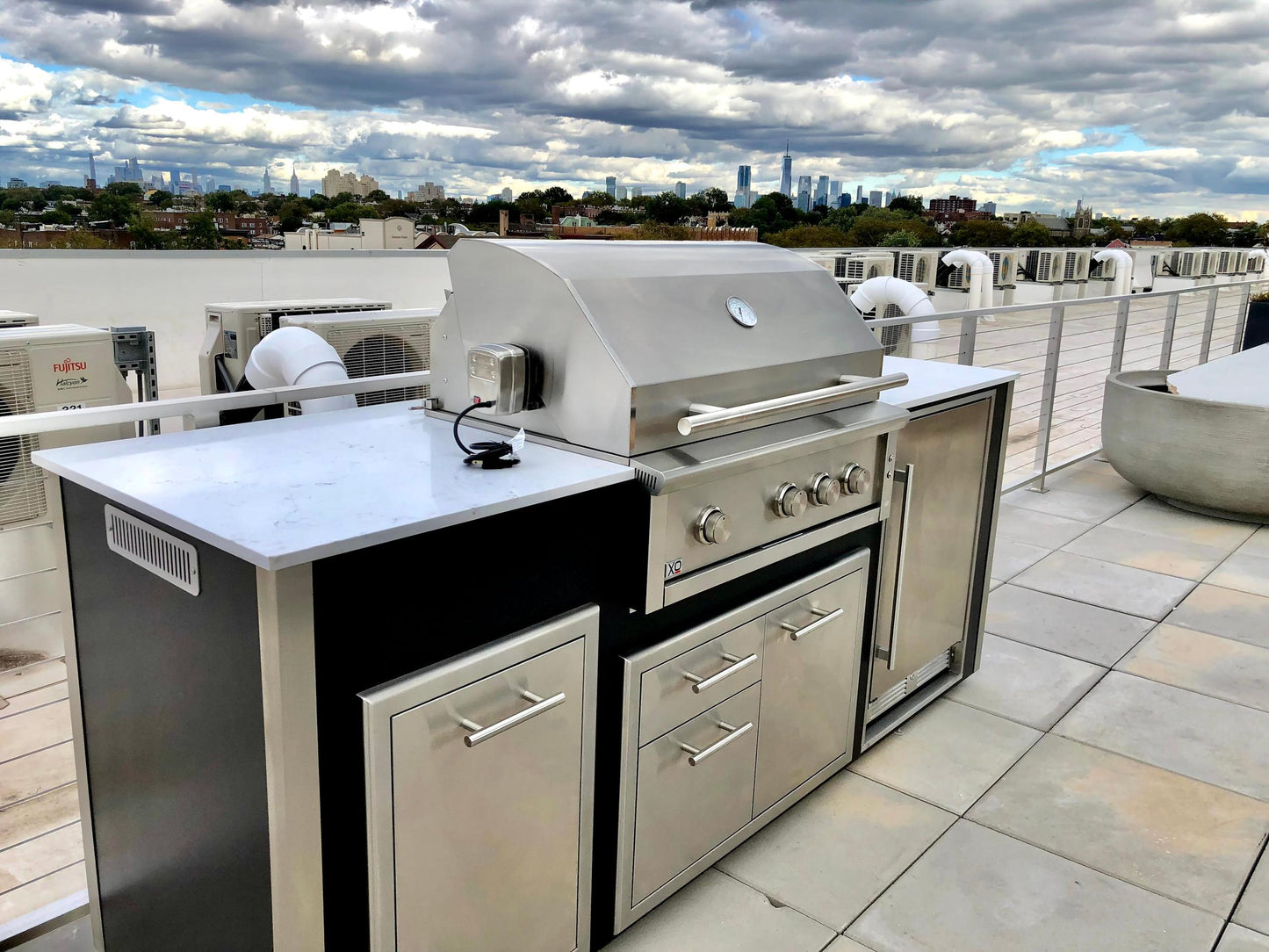 XO APPLIANCE XOGOK36V1GR Factory Assembled, Appliance Ready Designer Island Gray - XOGOK36V1GR