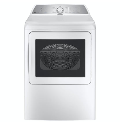 GE APPLIANCES PTD60GBSRWS GE Profile™ ENERGY STAR® 7.4 cu. ft. Capacity aluminized alloy drum Gas Dryer with Sanitize Cycle and Sensor Dry White On Gray - PTD60GBSRWS