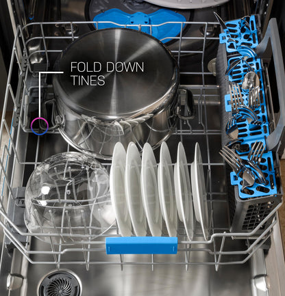GE APPLIANCES PDT755SBVTS GE Profile™ ENERGY STAR Smart UltraFresh System Dishwasher with Microban™ Antimicrobial Technology with Deep Clean Washing 3rd Rack, 42 dBA Black in Stainless Steel - PDT755SBVTS
