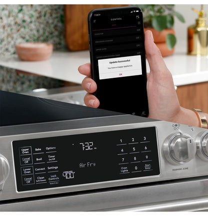 GE APPLIANCES CAFE CGS700P3MD1 CAFé™ 30" Smart Slide-In, Front-Control, Gas Range with Convection Oven Black - CGS700P3MD1
