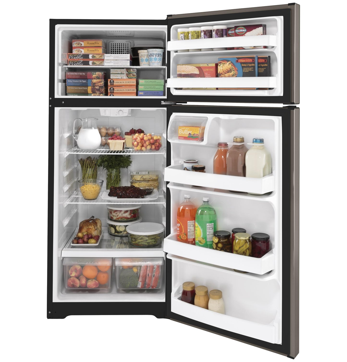 GE APPLIANCES 17.5 Cu. Ft. Top-Freezer Refrigerator Gray - GTE18DCNRSA