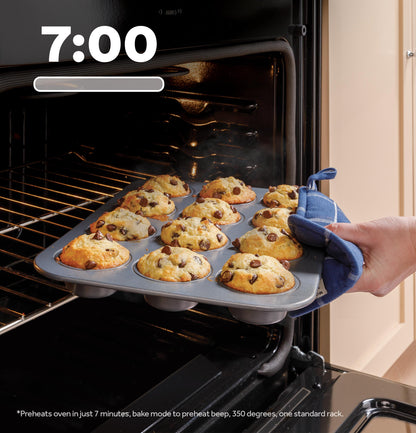 GE APPLIANCES GRS600AVWW GE® ENERGY STAR® 30" Slide-In Electric Convection Range with No Preheat Air Fry and EasyWash™ Oven Tray White - GRS600AVWW