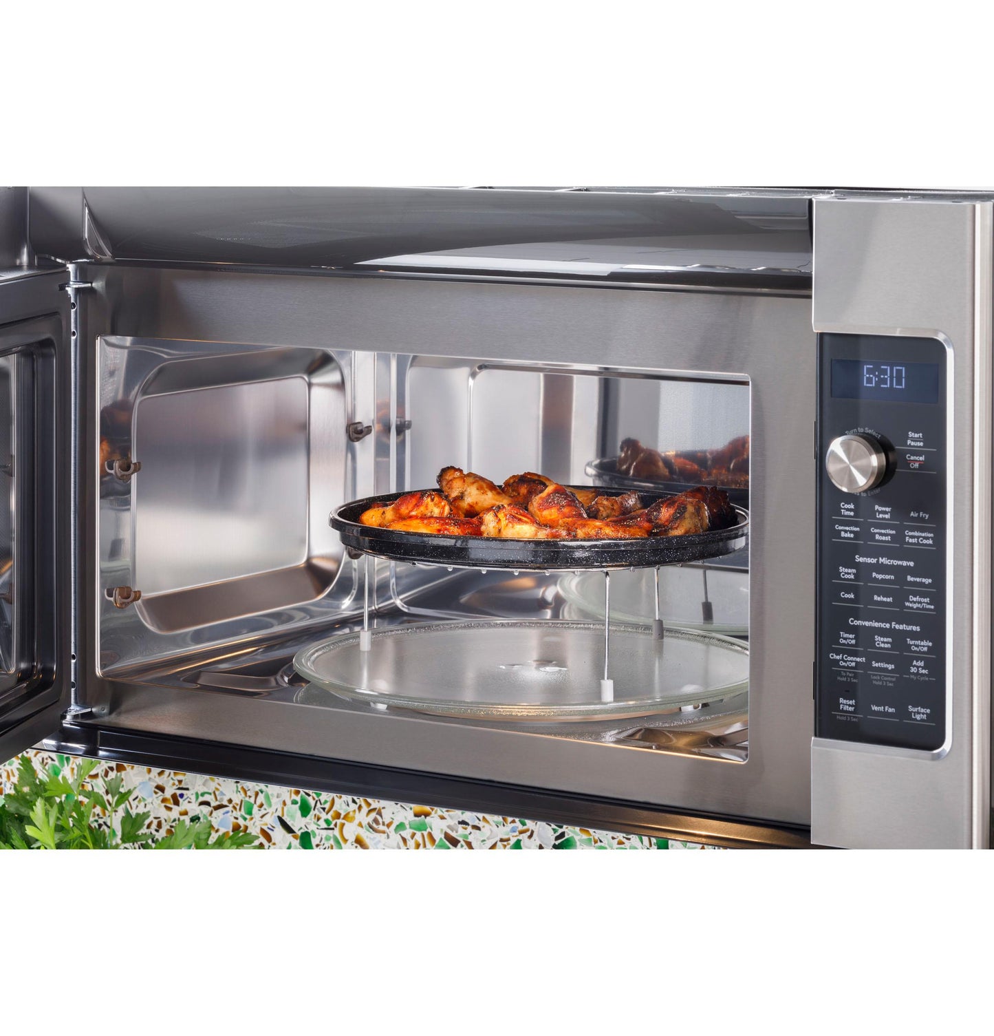 CAFE  1.7 Cu. Ft. Convection Over-the-Range Microwave Oven Black - CVM517P3RD1