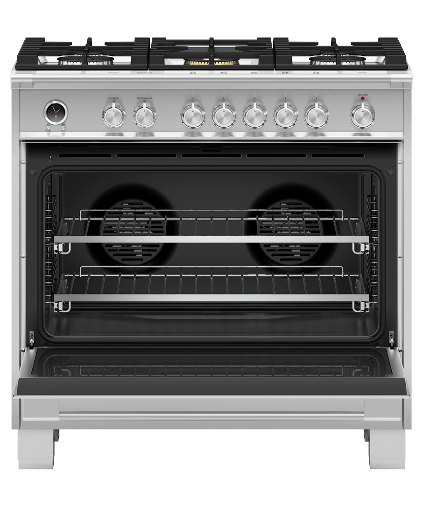 FISHER & PAYKEL OR36SCG6X1 36" Series 9 Classic 5 Burner Dual Fuel Self-Cleaning Range in Stainless Steel - OR36SCG6X1
