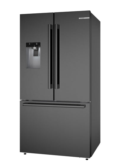 BOSCH B36FD52SNB 500 Series, French Door Bottom freezer, multi door, 36'', Black inox-antifingerprint, Total No Frost Black in Stainless Steel - B36FD52SNB
