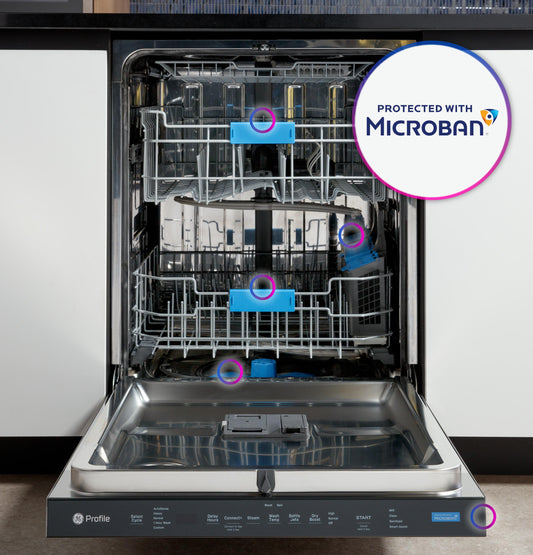 GE APPLIANCES PDP715SYVFS GE Profile™ ENERGY STAR® Fingerprint Resistant Top Control Stainless Interior Dishwasher with Microban™ Antimicrobial Technology in Stainless Steel - PDP715SYVFS