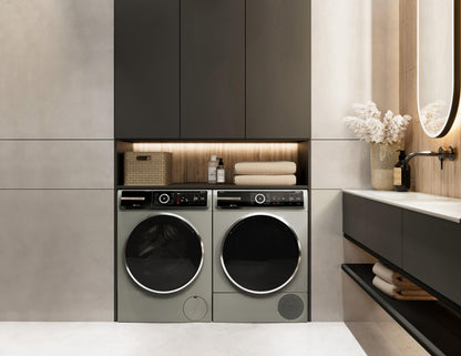 BOSCH WQB245AXUC 800 Series, heat pump dryer, Silver inox Silver