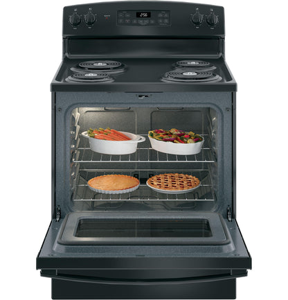 GE APPLIANCES 30" Free-Standing Self-Clean Electric Range Black - JB256DMBB