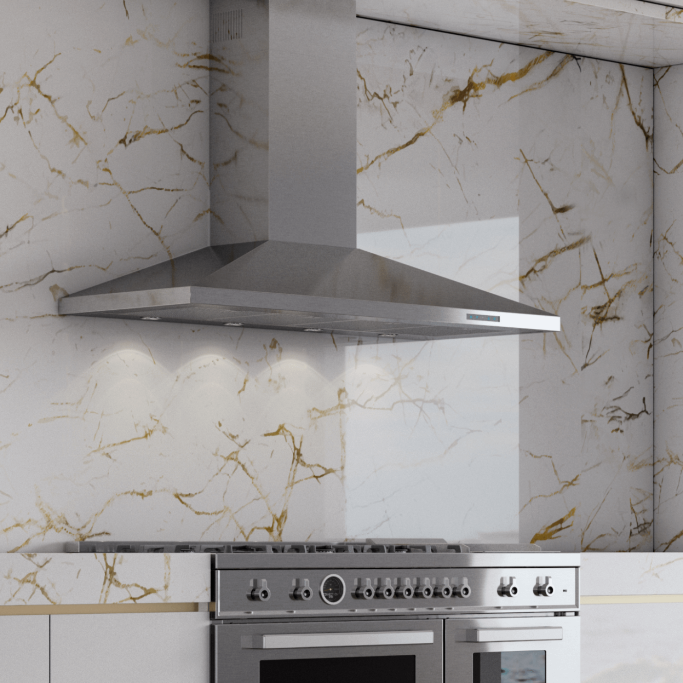 XO APPLIANCE XOV36KSE 36" 1000 CFM Italian Made Wall Chimney Range Hood in Stainless Steel - XOV36KSE