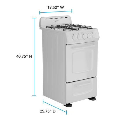 AVANTI Avanti 20" Gas Range Oven White - GRO20P0W