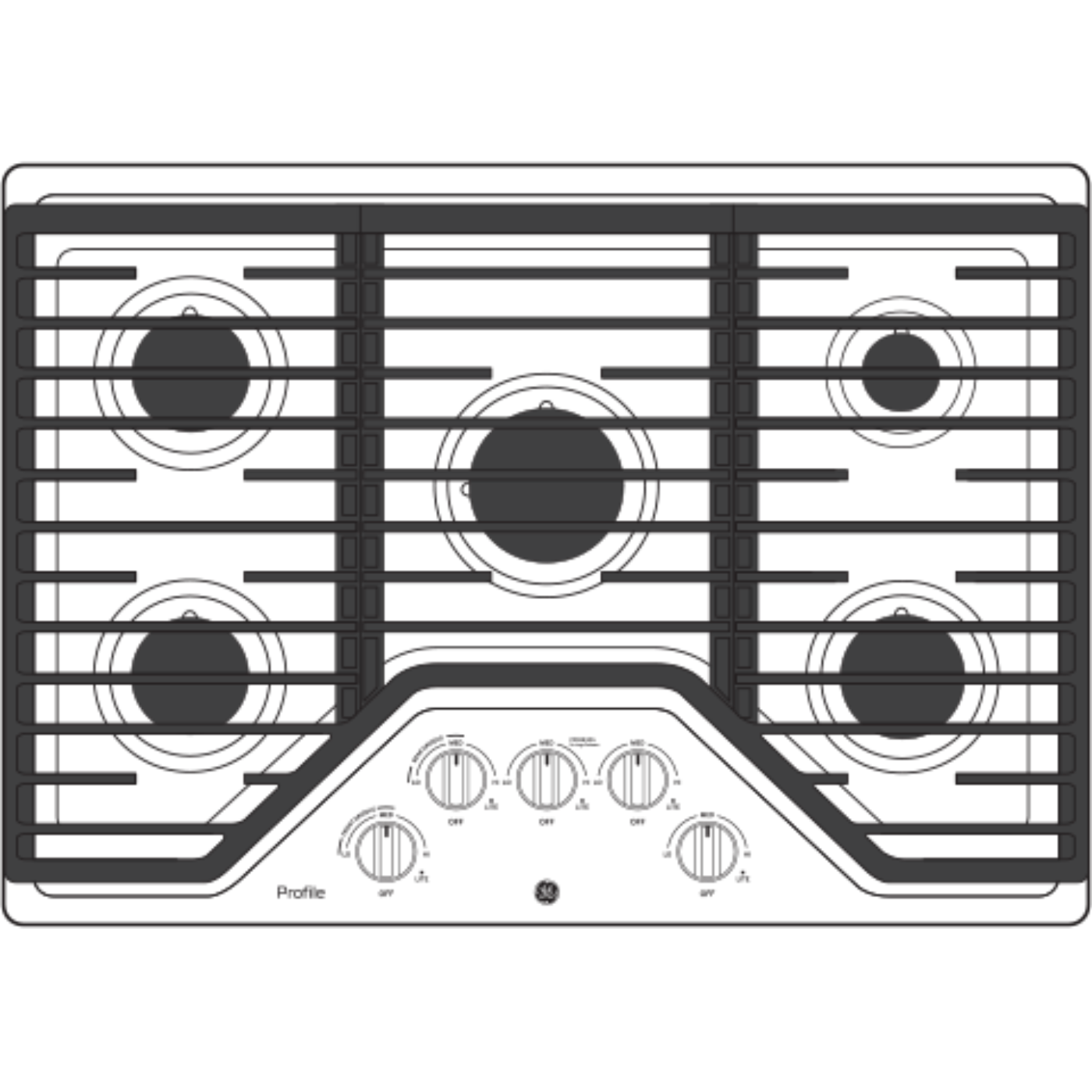 GE APPLIANCES PGP7030SLSS GE Profile™ 30" Built-In Gas Cooktop with 5 Burners in Stainless Steel - PGP7030SLSS