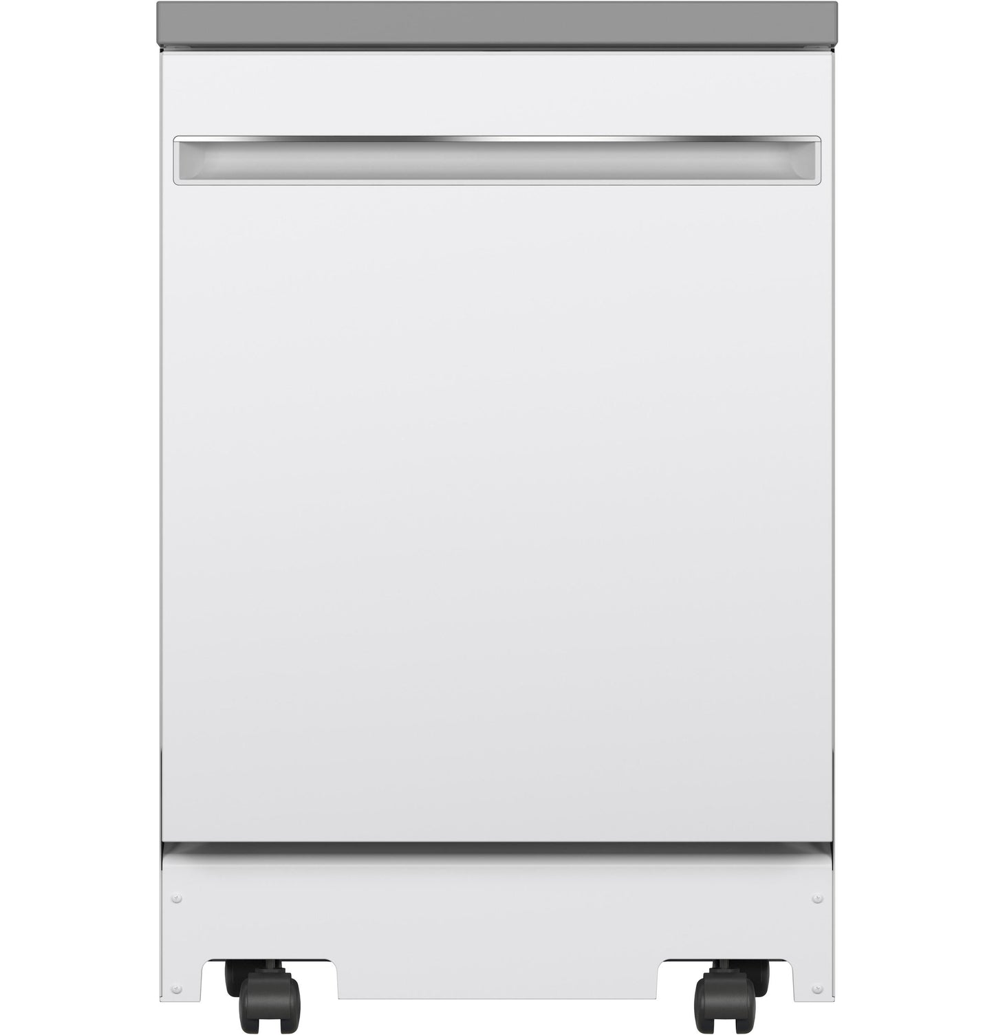 GE APPLIANCES GPT225SGLWW GE® ENERGY STAR® 24" in Stainless Steel Interior Portable Dishwasher with Sanitize Cycle in White - GPT225SGLWW