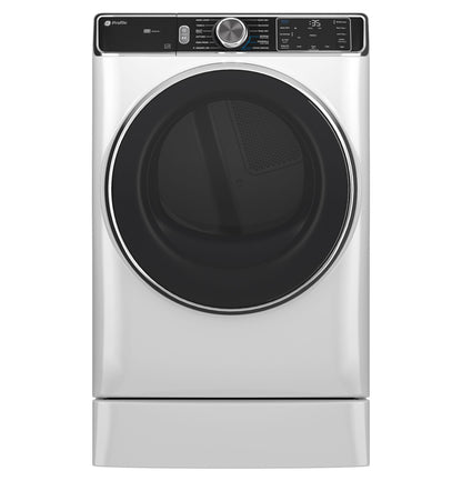 GE APPLIANCES PFD87GSSVWW GE Profile™ 7.8 cu. ft. Capacity Smart Front Load Gas Dryer with Steam and Sanitize Cycle White - PFD87GSSVWW