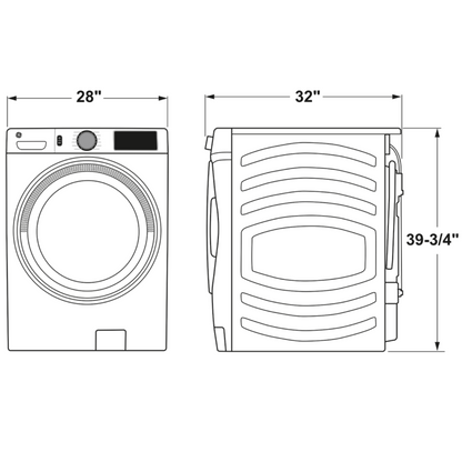 GE APPLIANCES GFW550SSNWW GE® ENERGY STAR 4.8 cu. ft. Capacity Smart Front Load  Washer with UltraFresh Vent System with OdorBlock™ and Sanitize w/Oxi White - GFW550SSNWW