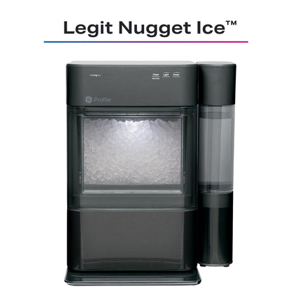 GE APPLIANCES GE Profile Opal 2.0 Nugget Ice Maker with Side Tank Black in Stainless Steel - XPIO13BCBT