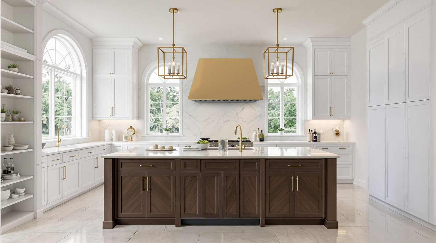 XO APPLIANCE XOVD136SG XO 36in Designer Hood Satin Gold - XOVD136SG