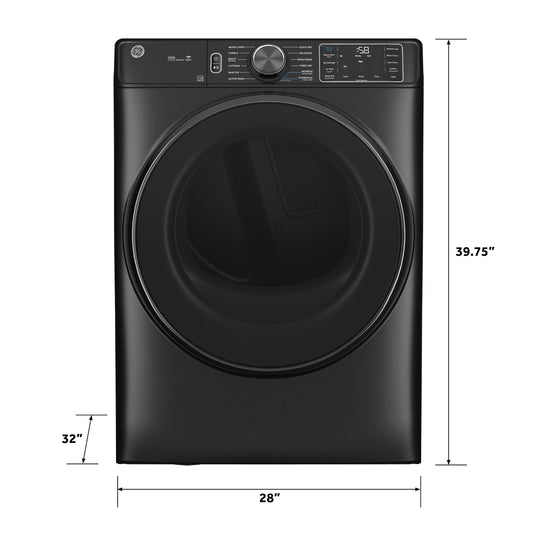GE APPLIANCES GFD65ESPVDS GE® ENERGY STAR® 7.8 cu. ft. Capacity Smart Front Load Electric Dryer with Steam and Sanitize Cycle Gray - GFD65ESPVDS