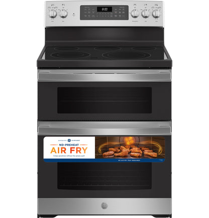 GE APPLIANCES GE 30" Free-Standing Electric Double Oven Convection Range in Stainless Steel - JBS86SPSS