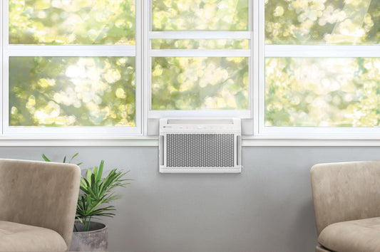GE APPLIANCES AHTT06BC GE Profile ClearView™ 6,100 BTU Smart Ultra Quiet Window Air Conditioner for Small Rooms up to 250 sq. ft. White - AHTT06BC